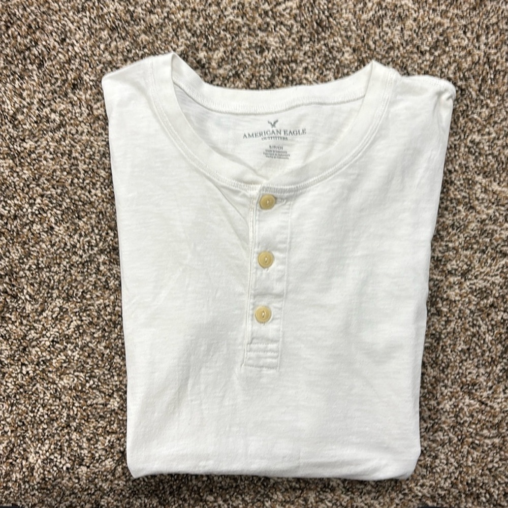 Boys white Henley